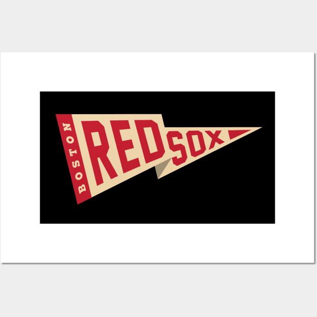 Boston Red Sox Pennant by Buck Tee Originals Wall Art by Buck Tee